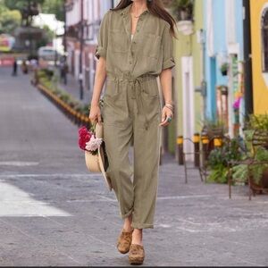 Sundance Wayside Jumpsuit in Sage/Olive Green